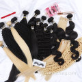 Extension de cheveux naturels péruviens et brésiliens Boute de cheveux humaine Human Silky Cuticule aligné Remy Hair Extension Hair Bundles Virgin